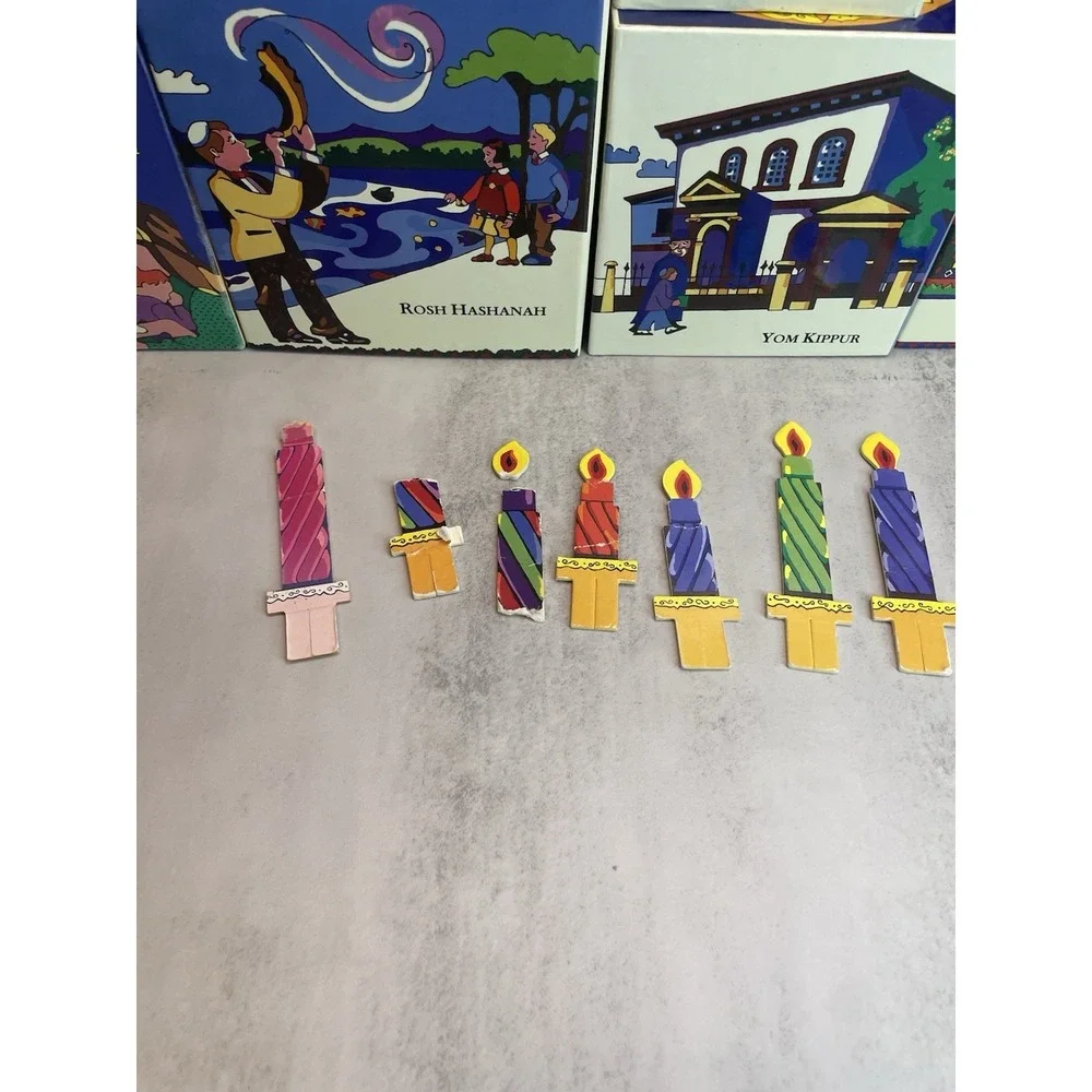 Vtg 1999 Jewish Holiday Building Blocks/Nesting Blocks by WJ Fantasy Inc,